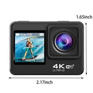 Xinsrenus Digital WiFi Camera, 4K Cameras for Photography 24MP Digital Picture Resolution Camera for Traveling Diving with Rechargeable Batteries