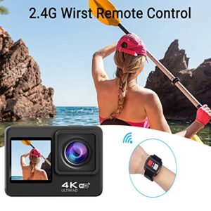 Xinsrenus Digital WiFi Camera, 4K Cameras for Photography 24MP Digital Picture Resolution Camera for Traveling Diving with Rechargeable Batteries