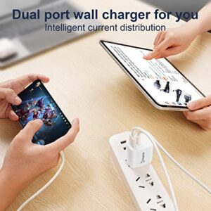 USB C Charger, Deegotech 20W PD iPhone Fast Charger, Dual Port Foldable Plug Type C Charger Compatible with iPhone 14/14 Pro/14 Pro max/13 Pro max/12/11/X/SE3, iPad Pro