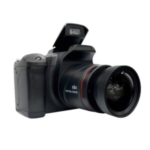 digital vlogging camera hd 16x video camera dslr wide angle telephoto cameras gift photography (black)