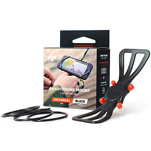 Deeper Smartphone Mount for Fishing Rod – See Phone and Keep Hands Free While Using Sonars, 12cm