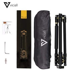 VICIALL 80'' Tripod, Camera Tripod for DSLR, Compact Aluminum Tripod with 360 Degree Ball Head and 8kgs Load for Phone, Camera, Travel and Work