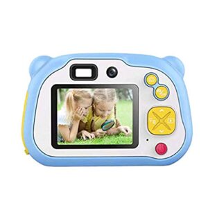 lkyboa child camera – children digital cameras 2 inch hd toddler video recorder shockproof selfie kid action camera birthday toy blue (color : blue)
