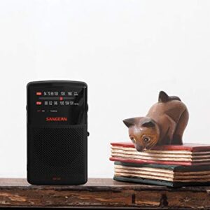 Sangean SR-35 AM/FM Pocket Analog Radio, Black