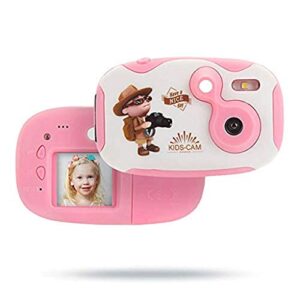 lkyboa creative cute child camera -digital camera for kids gifts, camera for kids 3-10 year old 3.5 inch large screen with card (color : pink)