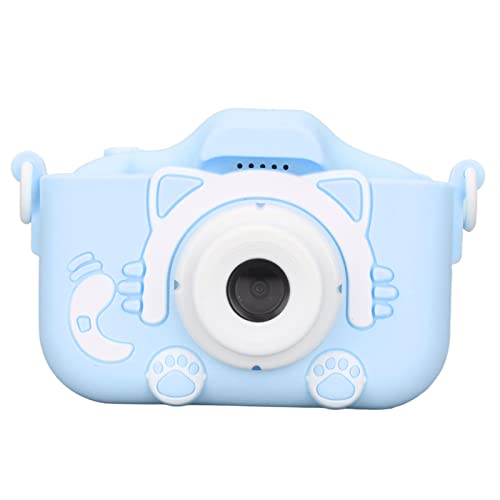 Liccx Kids Camera, Portable Kids Video Camera with Protective Cover and Lanyard, 1080P HD Digital Camera for Kids Age 3 4 5 6 7 8 9 10 11 12 Years Old(Blue, with 32GB Memory Card)