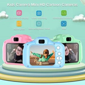 LKYBOA Kids Portable Digital Video Camera 2 Inch LCD Screen Display Camera Digital Cameras Shockproof Digital Video Camera Toy Birthday Gift (Color : Pink)