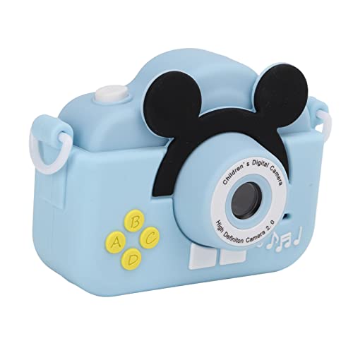 Shanrya Mini Digital Children Camera, High Definition ABS Kids Digital Camera 2 Inch Screen 600mAh Rechargeable Multifunctional for Gifts(Sky Blue)