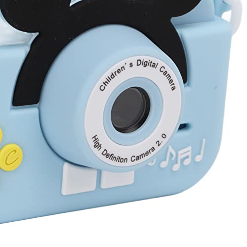 Shanrya Mini Digital Children Camera, High Definition ABS Kids Digital Camera 2 Inch Screen 600mAh Rechargeable Multifunctional for Gifts(Sky Blue)