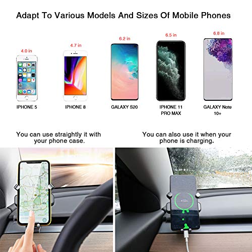 OYEFLY Tesla Model 3 Phone Holder Car Mount Gravity Mobile Holder,with Most Smart Phones (Gray,Left)