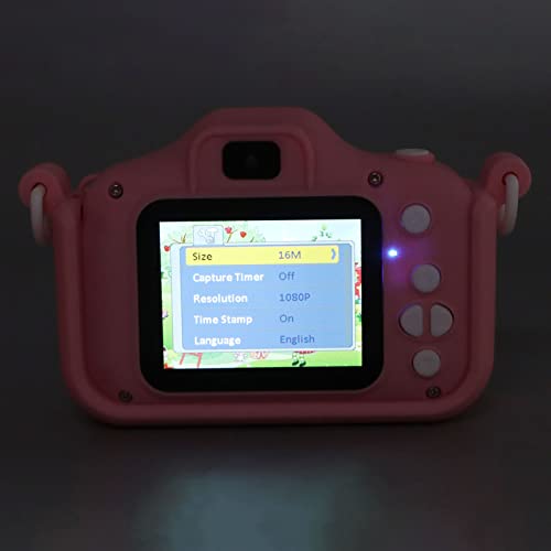 Kids Camera, Cartoon View, Kids Camera, Dual Front and Rear Camera, 2 HD Screen, Multiple MP3 Filters for Children 3-10 Years Old (Without 32G Memory Card with Card Reader)