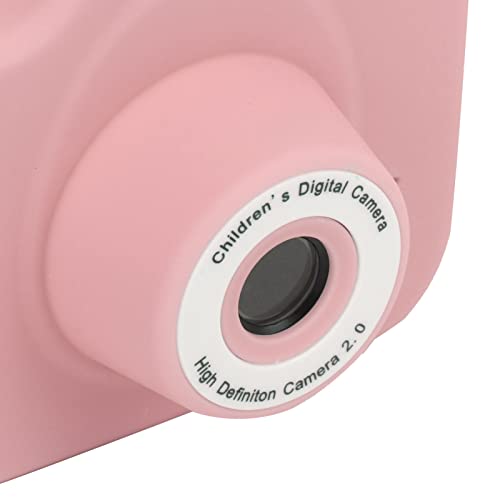 Shanrya Cartoon Child Camera, 200W Pixels Kids Camera One Key Video Recording Kids Gift for Kids(Pink)