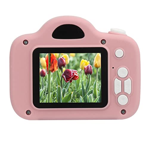 Shanrya Cartoon Child Camera, 200W Pixels Kids Camera One Key Video Recording Kids Gift for Kids(Pink)