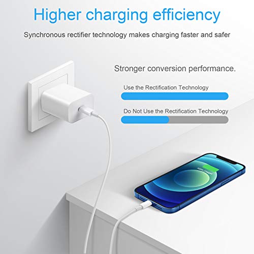 10FT iPhone 14 Fast Charger[Apple MFi Certified] 20W PD USB C Wall Charger 2-Pack Fasting Charging Adapter Compatible with iPhone 14/14 Pro Max/13 Pro/13/12 Mini/12 Pro Max/11 Pro Max/XS Max/XS