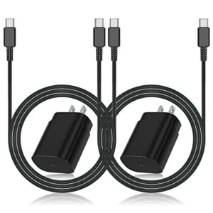 super fast charger type c, 2pack 25w usb c wall charging block adapter and 6ft android phone charger cable for samsung galaxy s23 ultra/s23/s23+/s22/s22 ultra/s22+/s22 plus/s21/note 20 ultra/note10+