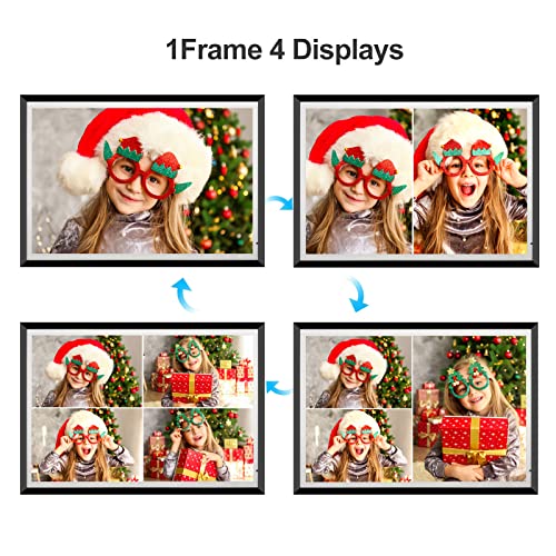 13.5 Inch WiFi Digital Photo Frame 3K IPS LCD Touch Screen, Dual-WiFi Share Photos & Videos Via App or Email, 32GB Storage, Support USB Drive/Mirco SD Card Extend Storage, Light Sensor, Auto-Rotate