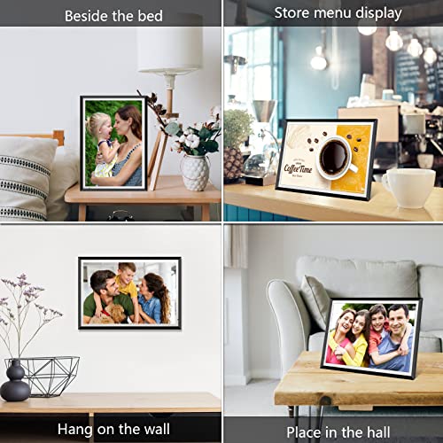 13.5 Inch WiFi Digital Photo Frame 3K IPS LCD Touch Screen, Dual-WiFi Share Photos & Videos Via App or Email, 32GB Storage, Support USB Drive/Mirco SD Card Extend Storage, Light Sensor, Auto-Rotate