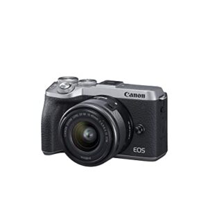 Canon EOS M6 Mark II Mirrorless Camera with EF-M 15-45mm Lens 612C011