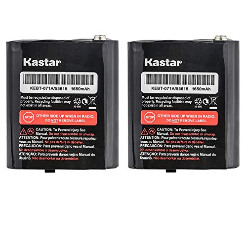 Kastar 2 Pack Two-Way Radio Rechargeable Battery Replacement for Motorola Em1000 53615 m53615 KEBT-071-A KEBT-071-B KEBT-071-C KEBT-071-D Talkabout 5950 T4800 T4900 T5000 T5800 T9500R Talkabout Radios