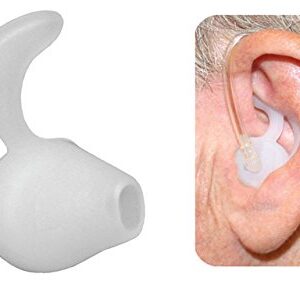 Earmold Silicone Fin Earbud Ear-Mold Earpods for Surveillance Earpieces Two-Way Radios (Pair)