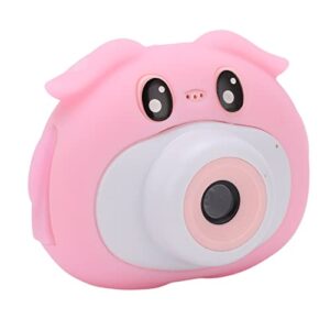 jiawu mini camera for kids, cartoon shape built in 400mah battery kids camera 16 filters for girls for camping(pink)