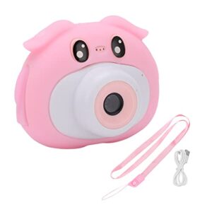 Jiawu Mini Camera for Kids, Cartoon Shape Built in 400mAh Battery Kids Camera 16 Filters for Girls for Camping(Pink)