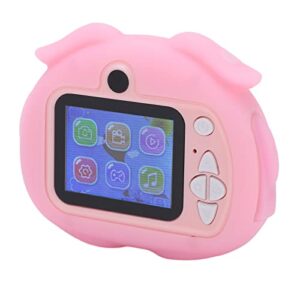 Jiawu Mini Camera for Kids, Cartoon Shape Built in 400mAh Battery Kids Camera 16 Filters for Girls for Camping(Pink)