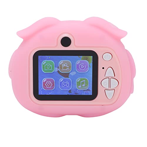 Jiawu Mini Camera for Kids, Cartoon Shape Built in 400mAh Battery Kids Camera 16 Filters for Girls for Camping(Pink)