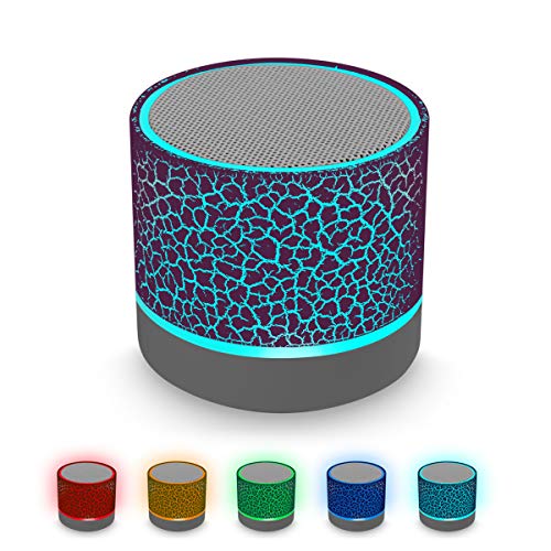 Portable Wireless Mini Bluetooth Speaker,AICase Super Bass Stereo Rechargeable Speaker with LED Lights