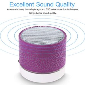 Portable Wireless Mini Bluetooth Speaker,AICase Super Bass Stereo Rechargeable Speaker with LED Lights