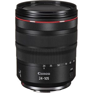 Canon RF 24-105mm f/4L is USM Lens (2963C002) + Filter Kit + Backpack + 64GB Card + Card Reader + Flex Tripod + Memory Wallet + Cap Keeper + Cleaning Kit + Hand Strap + More (Renewed)