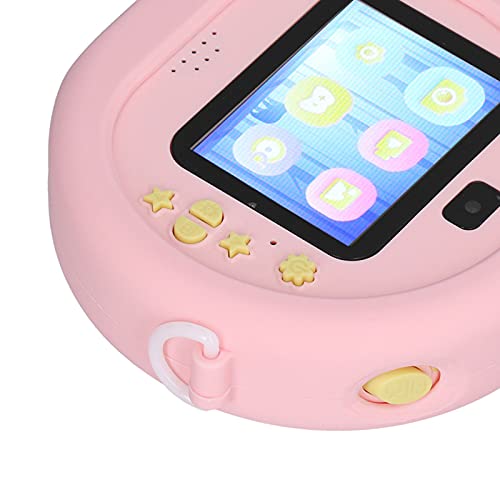 ciciglow Kids Camera, Portable Mini Pink Round Camera for Children 2.4 Inch 4000W IPS Selfie Video Kid's Toy Camera for Birthday Gifts, Waterproof Shockproof Shell Camera