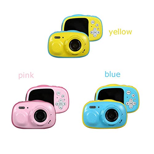 LKYBOA Child Camera -Kids Camera for Girls Gifts, Screen Shockproof Selfie Toy Camera with Flashlight,Mini (Color : Yellow)