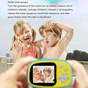 LKYBOA Child Camera -Kids Camera for Girls Gifts, Screen Shockproof Selfie Toy Camera with Flashlight,Mini (Color : Yellow)