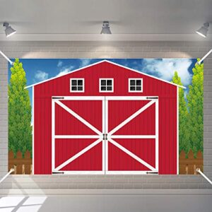 chiazllta barn door backdrop farm theme baby shower decorations party accessory farm animals party background for fam birthday baby shower party decoration supplies