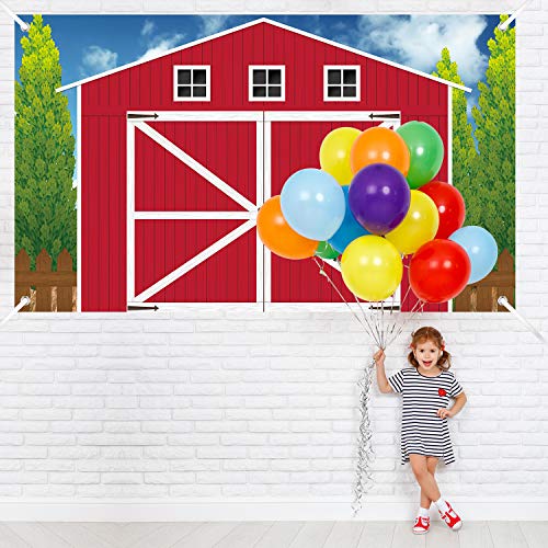 Chiazllta Barn Door Backdrop Farm Theme Baby Shower Decorations Party Accessory Farm Animals Party Background for Fam Birthday Baby Shower Party Decoration Supplies