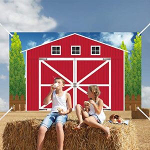 Chiazllta Barn Door Backdrop Farm Theme Baby Shower Decorations Party Accessory Farm Animals Party Background for Fam Birthday Baby Shower Party Decoration Supplies