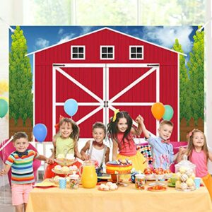 Chiazllta Barn Door Backdrop Farm Theme Baby Shower Decorations Party Accessory Farm Animals Party Background for Fam Birthday Baby Shower Party Decoration Supplies