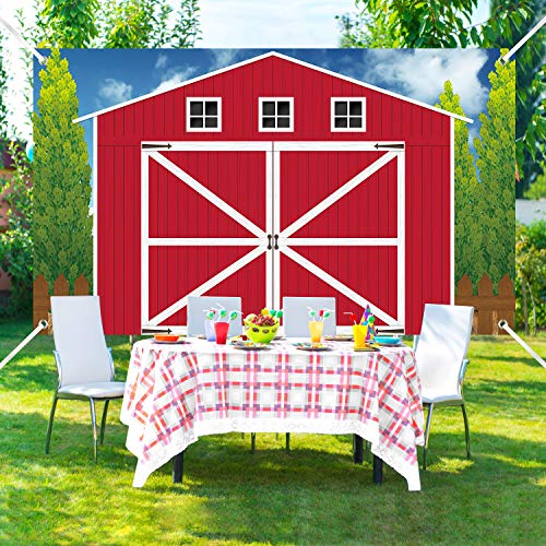Chiazllta Barn Door Backdrop Farm Theme Baby Shower Decorations Party Accessory Farm Animals Party Background for Fam Birthday Baby Shower Party Decoration Supplies
