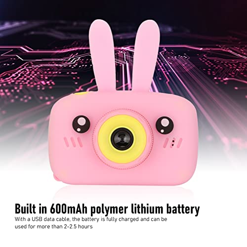 ciciglow Kids Camera, Bunny Appearance 1080P Full HD Kids Digital Camera with Lanyard, Double Protection and Shockproof, Toy Gift for 3-12 Years Old Boys&Girls