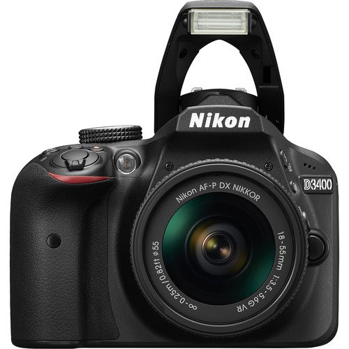 Nikon D3400 DSLR Camera (Black) w/ 18-55mm & 70-300mm Lens + 2 X 32GB Card + Deluxe Photo Bundle