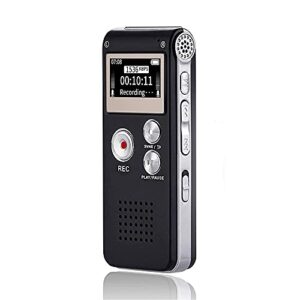 digital voice recorder 16gb voice recorder with playback for lectures – usb rechargeable dictaphon upgraded small tape recorder