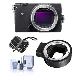 sigma fp mirrorless digital camera, bundle mc-21 mount converter canon ef to leica l & memory card case
