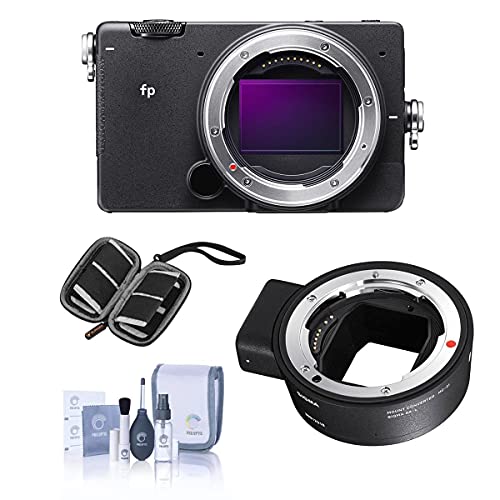 Sigma fp Mirrorless Digital Camera, Bundle MC-21 Mount Converter Canon EF to Leica L & Memory Card Case