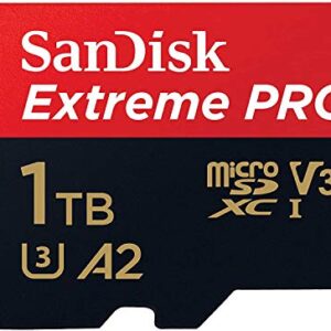 SanDisk 1TB Extreme Pro Class 10 Micro SD Card for Samsung Phone Works with Galaxy Note 20 Ultra 5G, Note20 Ultra, Note 10+, Note10 Plus 5G Bundle with (1) Everything But Stromboli Memory Card Reader