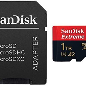 SanDisk 1TB Extreme Pro Class 10 Micro SD Card for Samsung Phone Works with Galaxy Note 20 Ultra 5G, Note20 Ultra, Note 10+, Note10 Plus 5G Bundle with (1) Everything But Stromboli Memory Card Reader