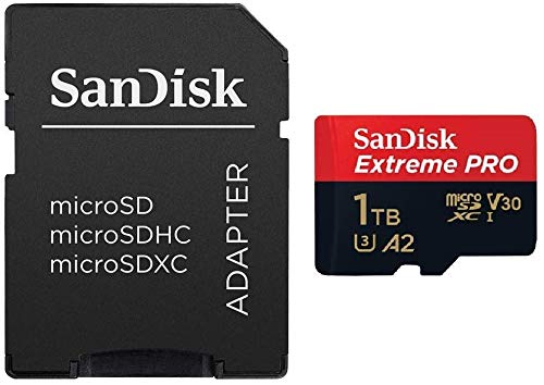 SanDisk 1TB Extreme Pro Class 10 Micro SD Card for Samsung Phone Works with Galaxy Note 20 Ultra 5G, Note20 Ultra, Note 10+, Note10 Plus 5G Bundle with (1) Everything But Stromboli Memory Card Reader