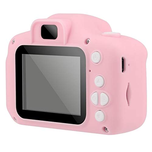 S5E5X Kids Camera Girls Toys for 3 4 5 6 7 8 Year Old Birthday 2 Inch1080P Toddler Camera Portable Children Digital Video Camera for 3-10 Year Old Girl with 128GB SD Card (Pink)