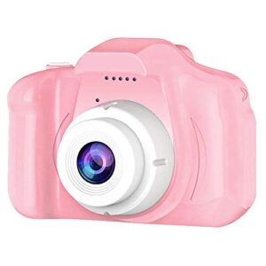 S5E5X Kids Camera Girls Toys for 3 4 5 6 7 8 Year Old Birthday 2 Inch1080P Toddler Camera Portable Children Digital Video Camera for 3-10 Year Old Girl with 128GB SD Card (Pink)