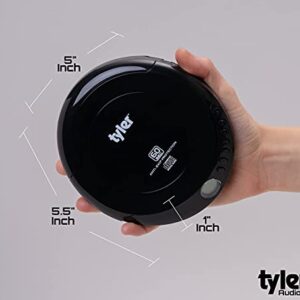 Tyler Portable CD Player Small Handheld Walkman Anti-Skip Shockproof Quality Earbuds Included Great for Kids Car Home Travel Gym USB AUX Output Disc CD-R CD-RW in-Car Compatible Compact & Lightweight